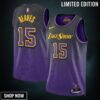Los Angeles Lakers Nike City Edition Swingman Jersey - Purple Austin Reaves Unisex