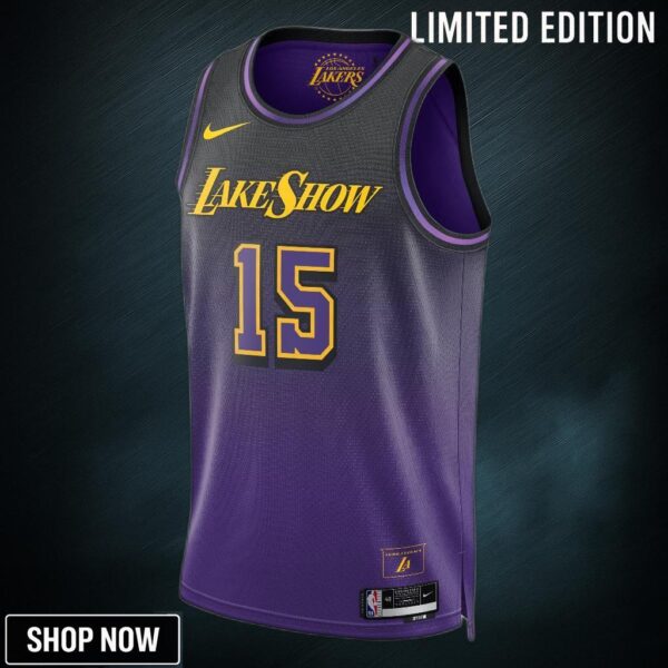 Los Angeles Lakers Nike City Edition Swingman Jersey - Purple Austin Reaves Unisex