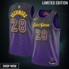 Los Angeles Lakers Nike City Edition Swingman Jersey - Purple Rui Hachimura Unisex