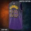 Los Angeles Lakers Nike City Edition Swingman Jersey - Purple Rui Hachimura Unisex