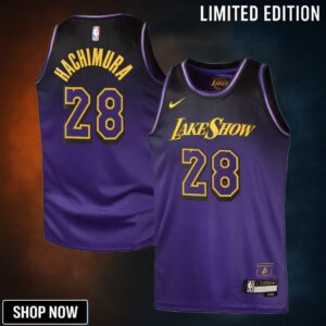 Los Angeles Lakers Nike City Edition Swingman Jersey - Purple Rui Hachimura Youth