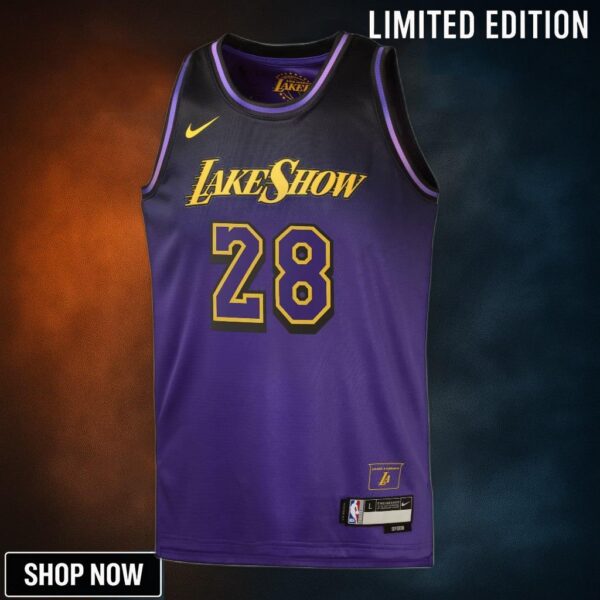 Los Angeles Lakers Nike City Edition Swingman Jersey - Purple Rui Hachimura Youth