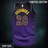 Los Angeles Lakers Nike City Edition Swingman Jersey - Purple Rui Hachimura Youth
