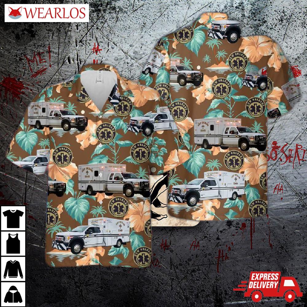 Louisiana New Orleans Ems Hawaiian Shirt