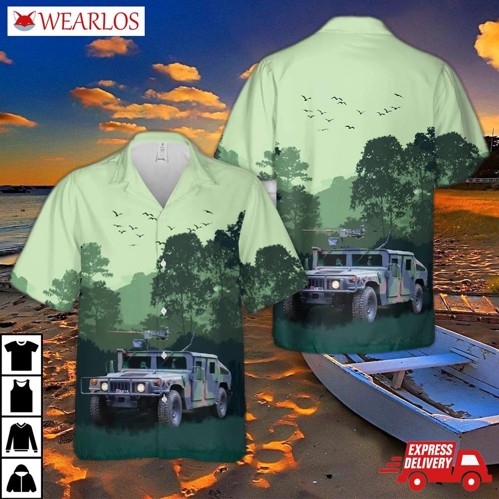 Luxembourg Army Humvee Hawaiian Shirt