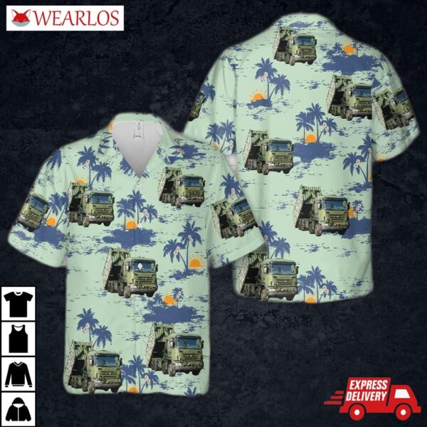 Luxembourg Army Scania 8x8 Vehicle Hawaiian Shirt