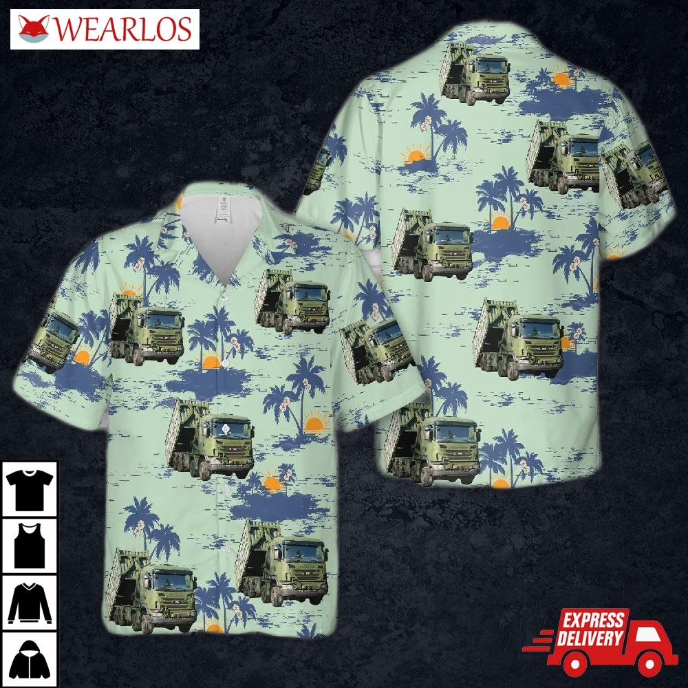Luxembourg Army Scania 8x8 Vehicle Hawaiian Shirt