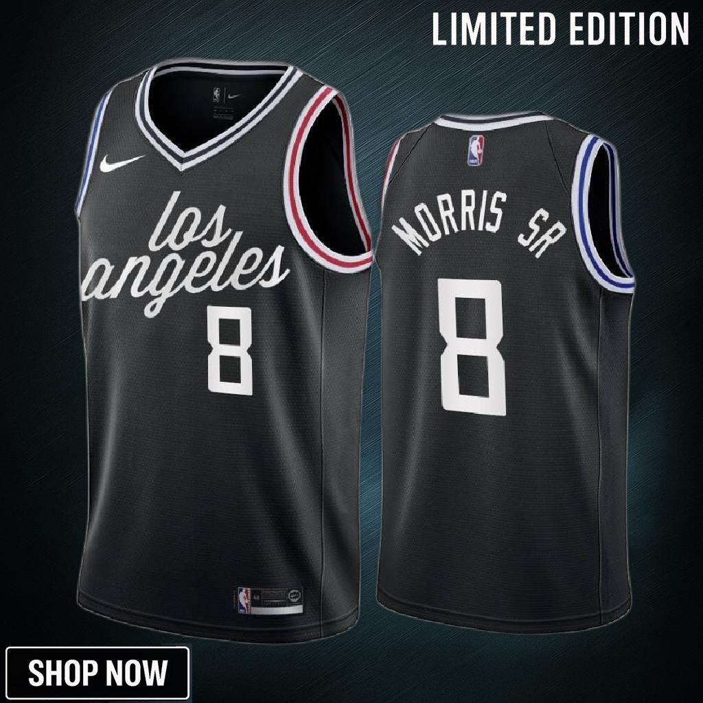 Marcus Morris Sr. -23 Los Angeles Clippers Black 8 City Edition Jersey Cursive - Men