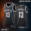Markieff Morris 13 Brooklyn Nets Black Jersey -23 Icon Edition