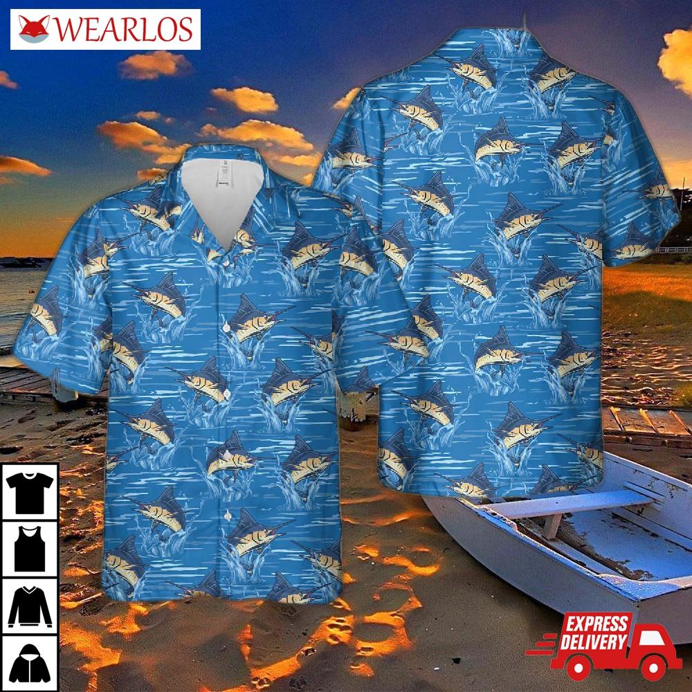 Marlin Fishing Hawaiian Shirt