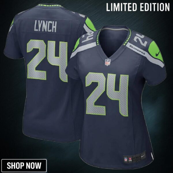 Marshawn Lynch Seattle Seahawks Nike Womens Game Jersey - College Navy