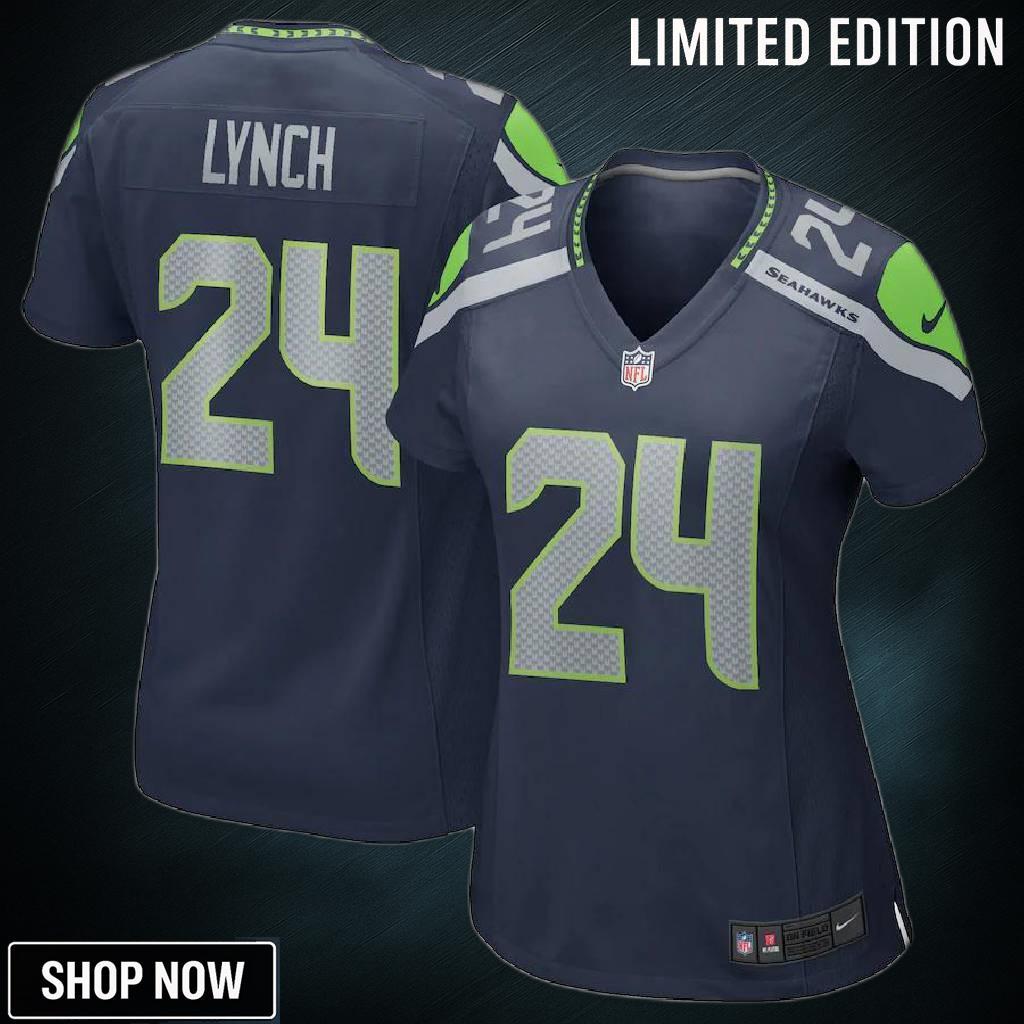 Marshawn Lynch Seattle Seahawks Nike Womens Game Jersey - College Navy