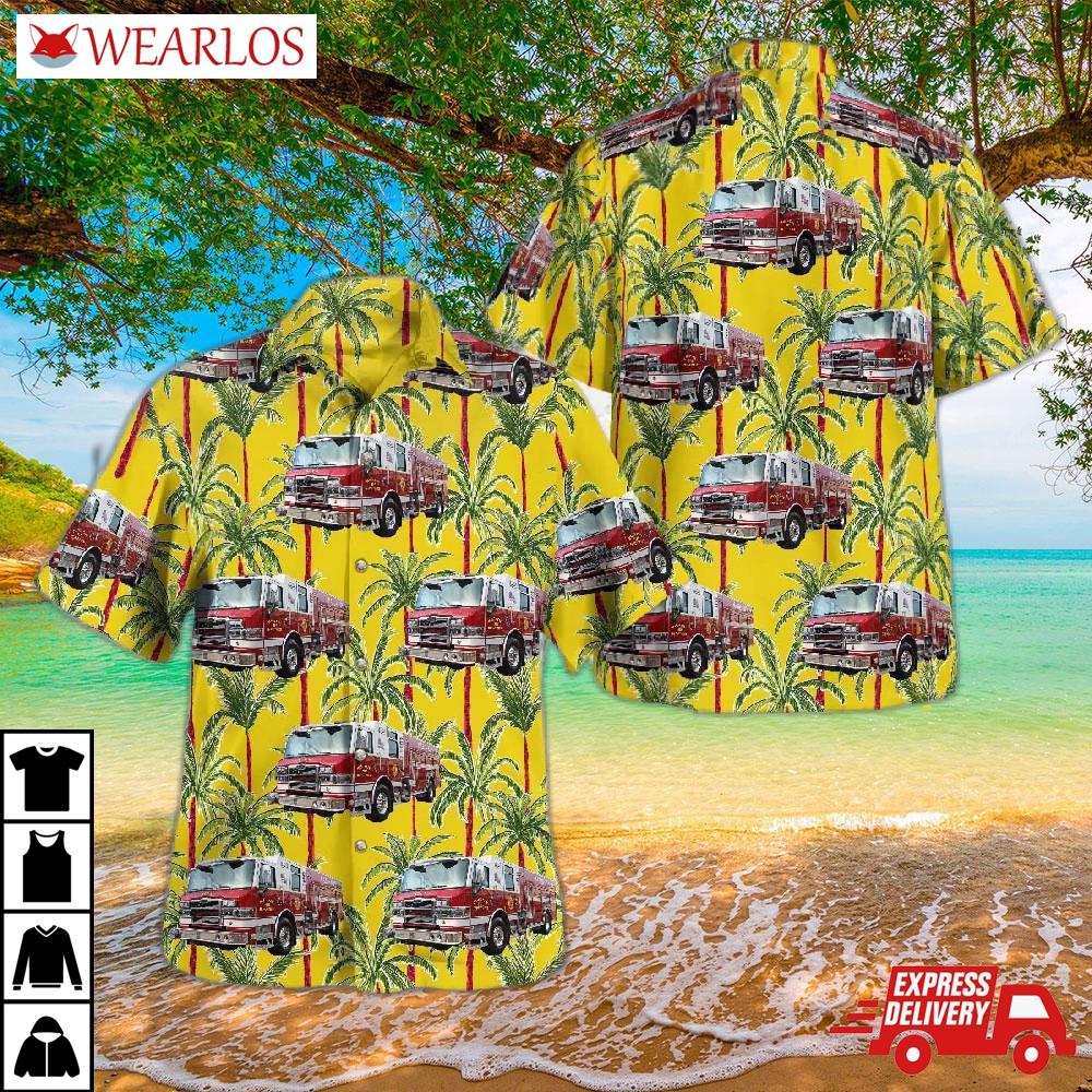 Mason City, Iowa, City Fire Department Hawaiian Shirt