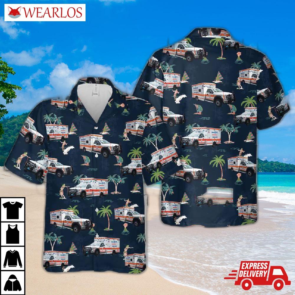 Massachusetts Boston Ems Hawaiian Shirt