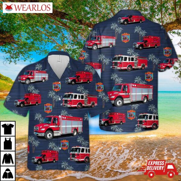 Massachusetts Methuen Fire Department Hawaiian Shirt