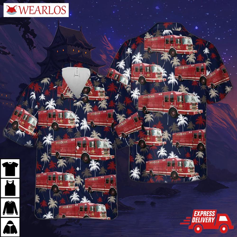 Massachusetts Springfield Fire Department Hawaiian Shirt