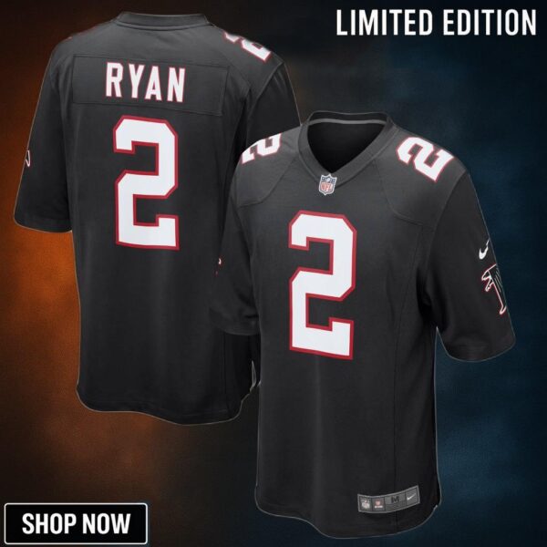 Matt Ryan Atlanta Falcons Alternate Game Jersey - Black Nfl