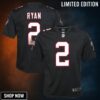 Matt Ryan Atlanta Falcons Throwback Game Jersey - Black Nfl