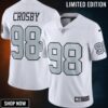 Maxx Crosby 98 Las Vegas Raiders Alternate Vapor Limited Jersey - White