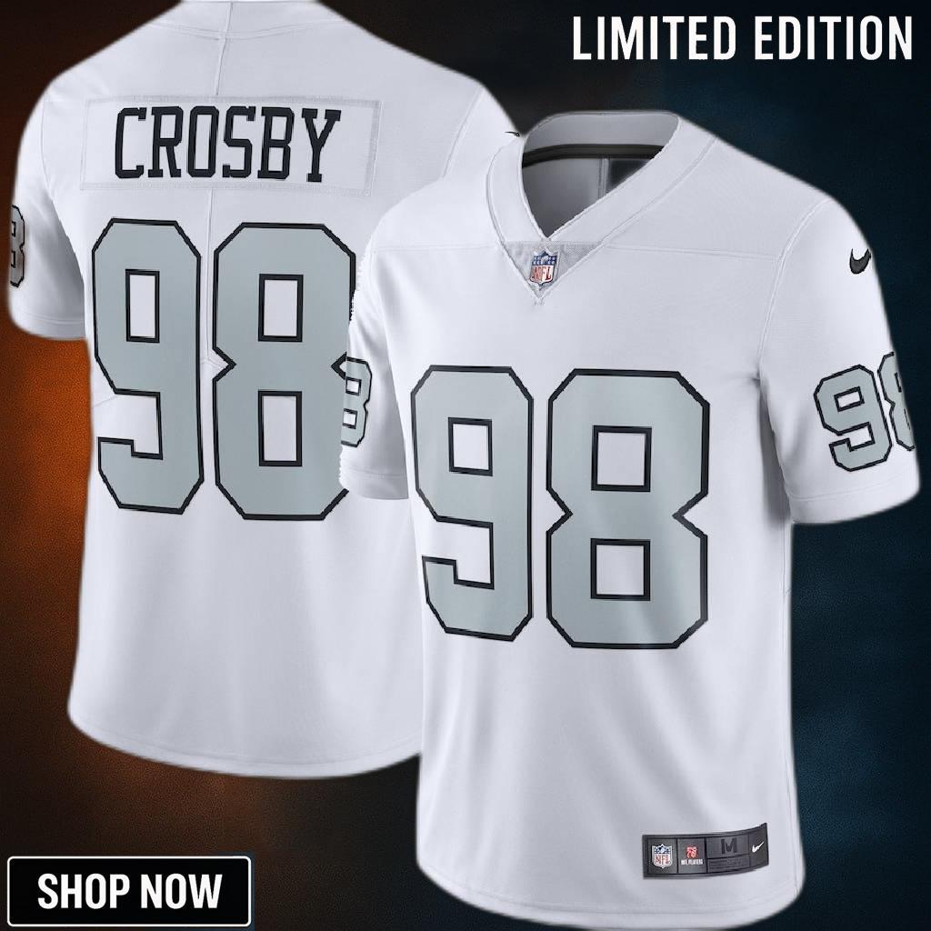 Maxx Crosby 98 Las Vegas Raiders Alternate Vapor Limited Jersey - White