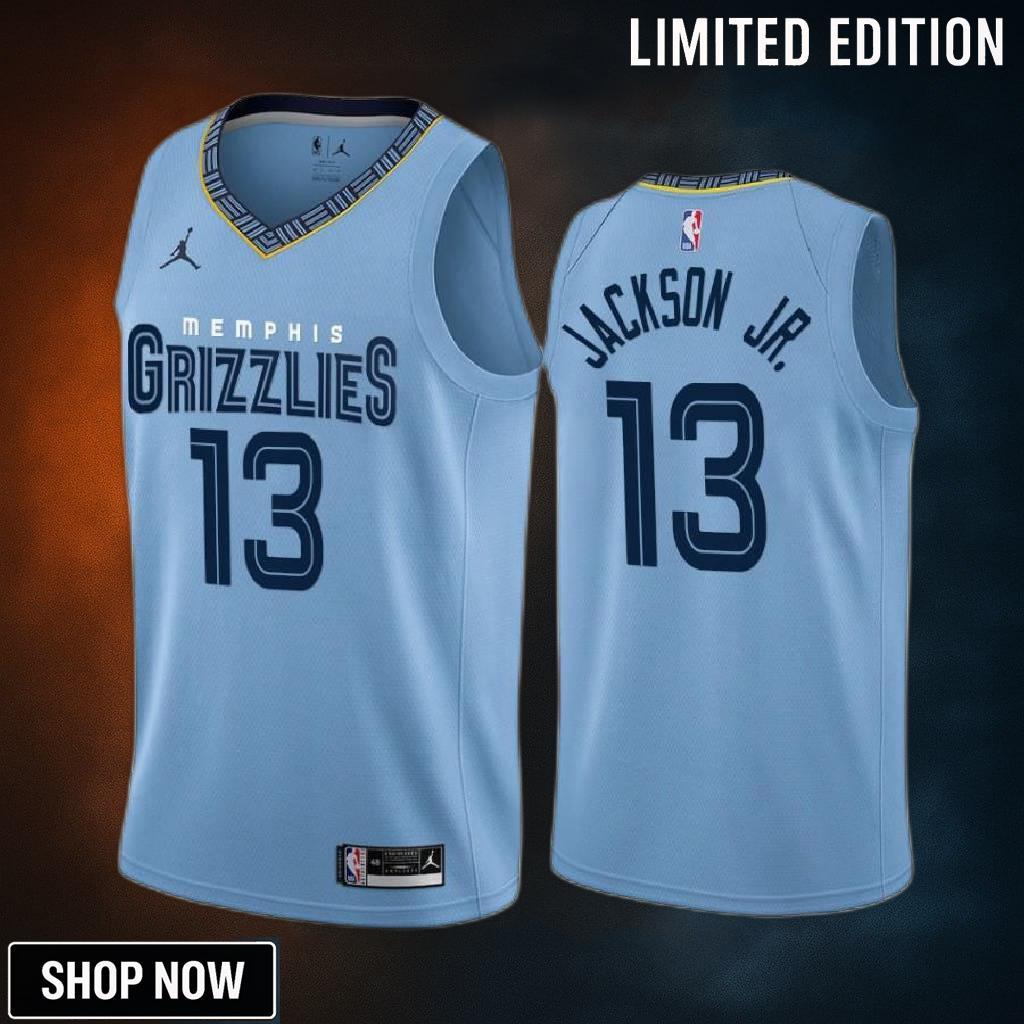 Memphis Grizzlies 13 Jaren Jackson Jr. -23 Statement Edition Blue Jersey - Men