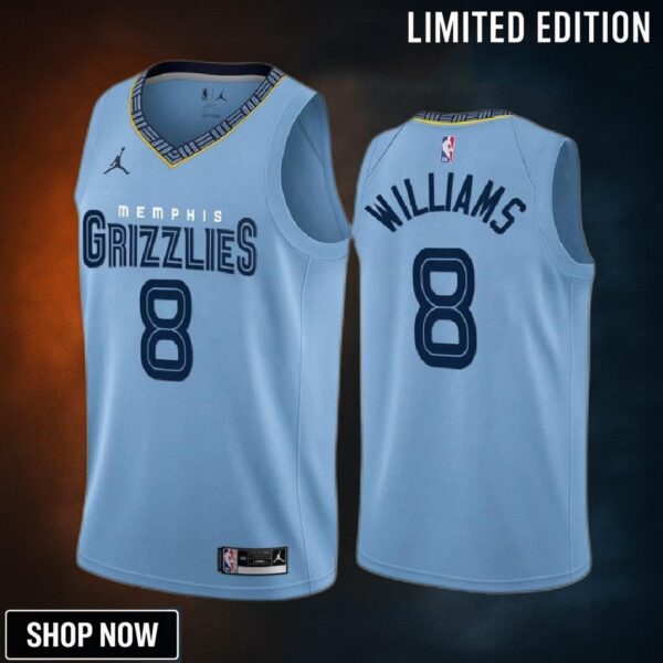 Memphis Grizzlies 8 Ziaire Williams -23 Statement Edition Blue Jersey - Men