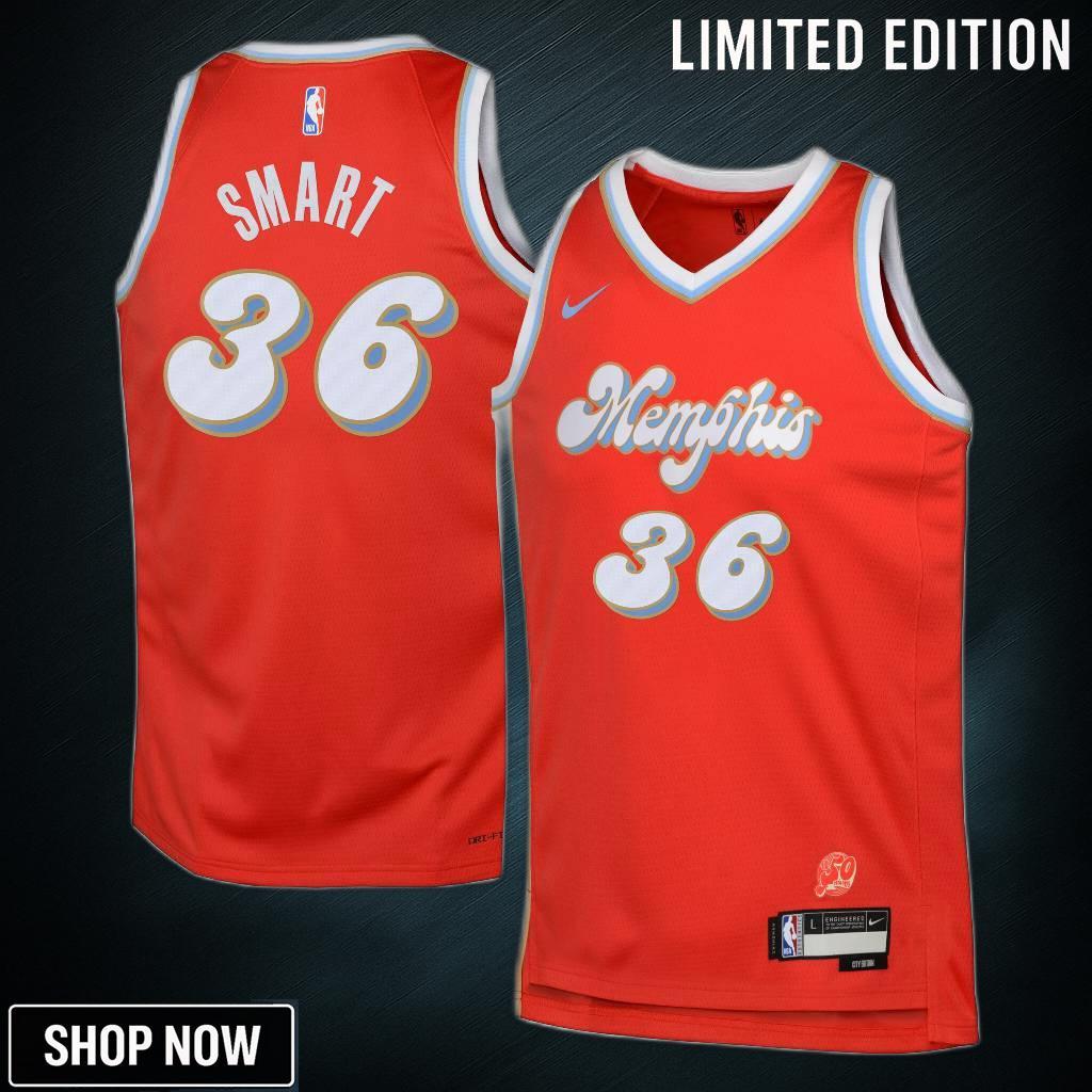 Memphis Grizzlies Nike City Edition Swingman Jersey - Red Marcus Smart Youth
