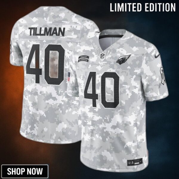 Men's Arizona Cardinals Pat Tillman Nike Arctic Camo Salute To Service Retired Player Limited Jersey