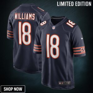 Men's Chicago Bears Caleb Williams Nike Navy Player Game Jersey