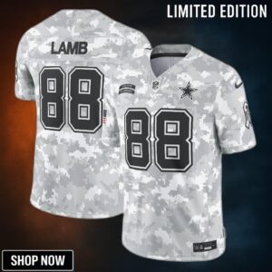 Men's Dallas Cowboys Ceedee Lamb Nike Arctic Camo Salute To Service Limited Jersey