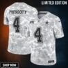 Men's Dallas Cowboys Dak Prescott Nike Arctic Camo Salute To Service Limited Jersey
