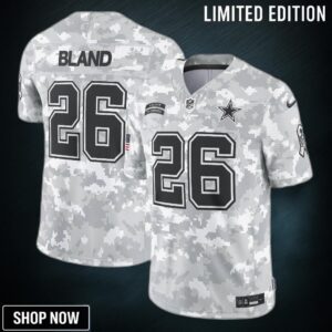 Men's Dallas Cowboys Daron Bland Nike Arctic Camo Salute To Service Limited Jersey