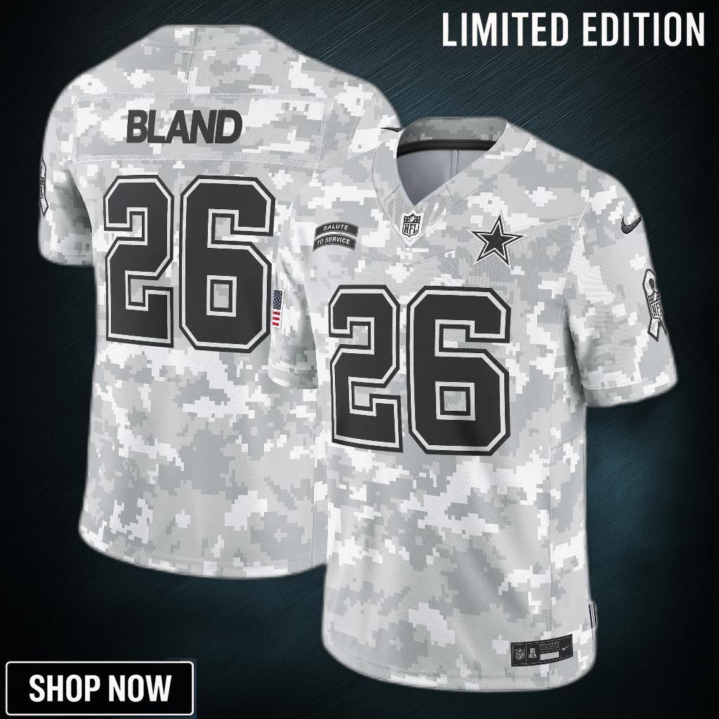 Men's Dallas Cowboys Daron Bland Nike Arctic Camo Salute To Service Limited Jersey