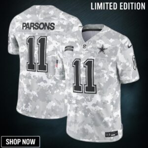 Men's Dallas Cowboys Micah Parsons Nike Arctic Camo Salute To Service Limited Jersey