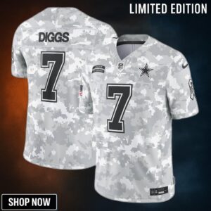 Men's Dallas Cowboys Trevon Diggs Nike Arctic Camo Salute To Service Limited Jersey