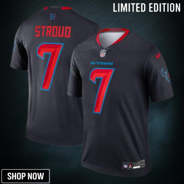 Men's Houston Texans C.j. Stroud Nike Navy 2nd Alternate Legend Player Performance Top