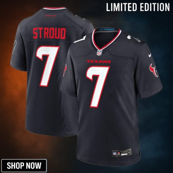 Men's Houston Texans C.j. Stroud Nike Navy Game Jersey