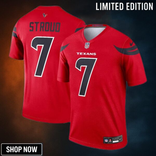 Men's Houston Texans C.j. Stroud Nike Red Alternate Legend Player Performance Top