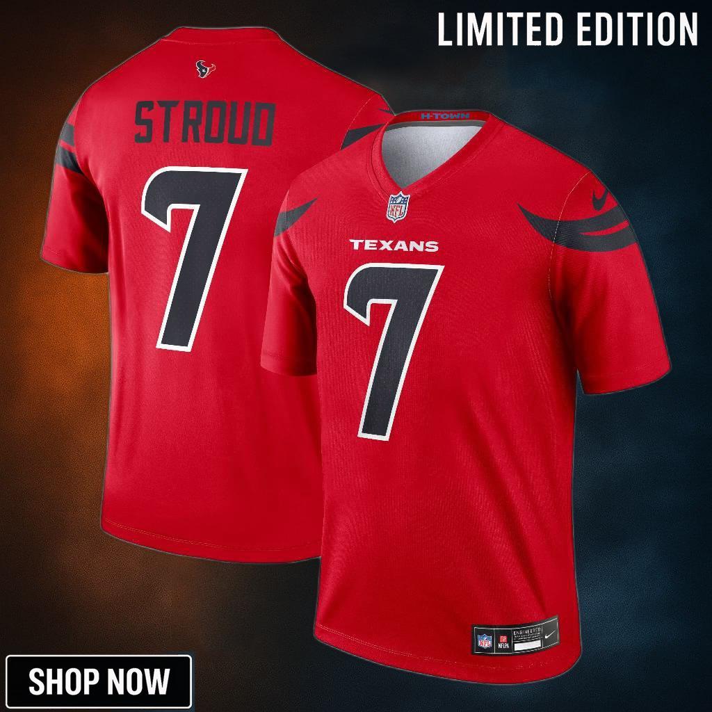 Men's Houston Texans C.j. Stroud Nike Red Alternate Legend Player Performance Top