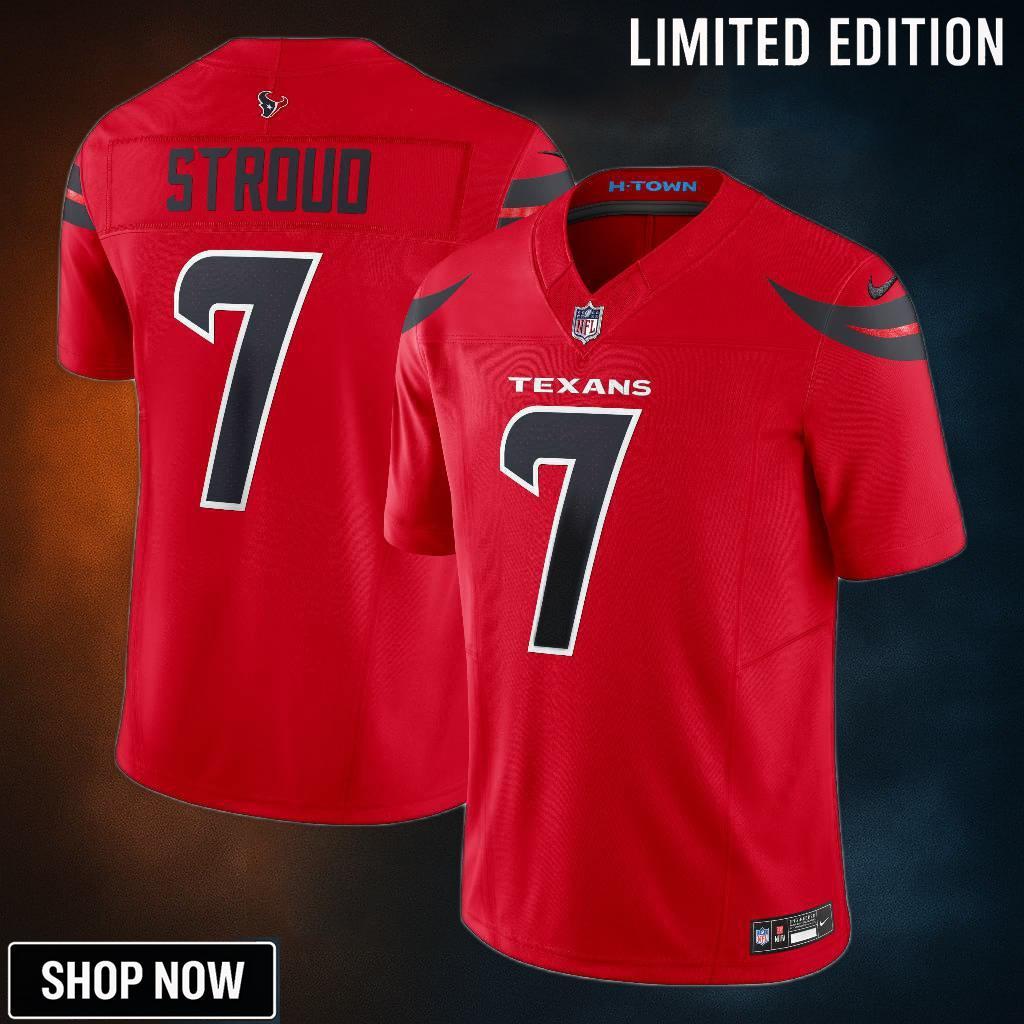 Men's Houston Texans C.j. Stroud Nike Red Alternate Vapor F.u.s.e. Limited Jersey