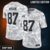 Men's Kansas City Chiefs Travis Kelce Nike Arctic Camo Salute To Service Limited Jersey