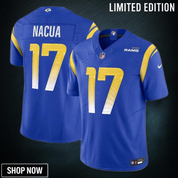 Men's Los Angeles Rams Puka Nacua Nike Royal Vapor F.u.s.e. Limited Jersey