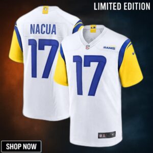 Men's Los Angeles Rams Puka Nacua Nike White Game Jersey