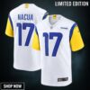 Men's Los Angeles Rams Puka Nacua Nike White Game Jersey