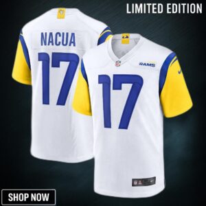 Men's Los Angeles Rams Puka Nacua Nike White Game Jersey