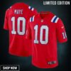 Men's New England Patriots Drake Maye Nike Red Player Game Jersey