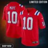 Men's New England Patriots Drake Maye Nike Red Player Game Jersey
