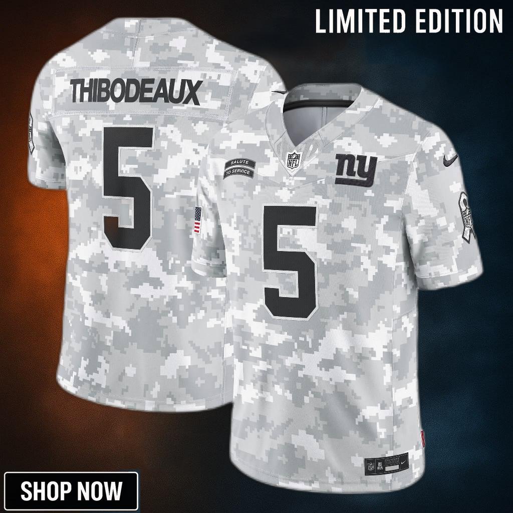 Men's New York Giants Kayvon Thibodeaux Nike Arctic Camo Salute To Service Limited Jersey