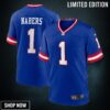 Men's New York Giants Malik Nabers Nike Royal 2nd Alternate Game Jersey