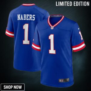 Men's New York Giants Malik Nabers Nike Royal 2nd Alternate Game Jersey